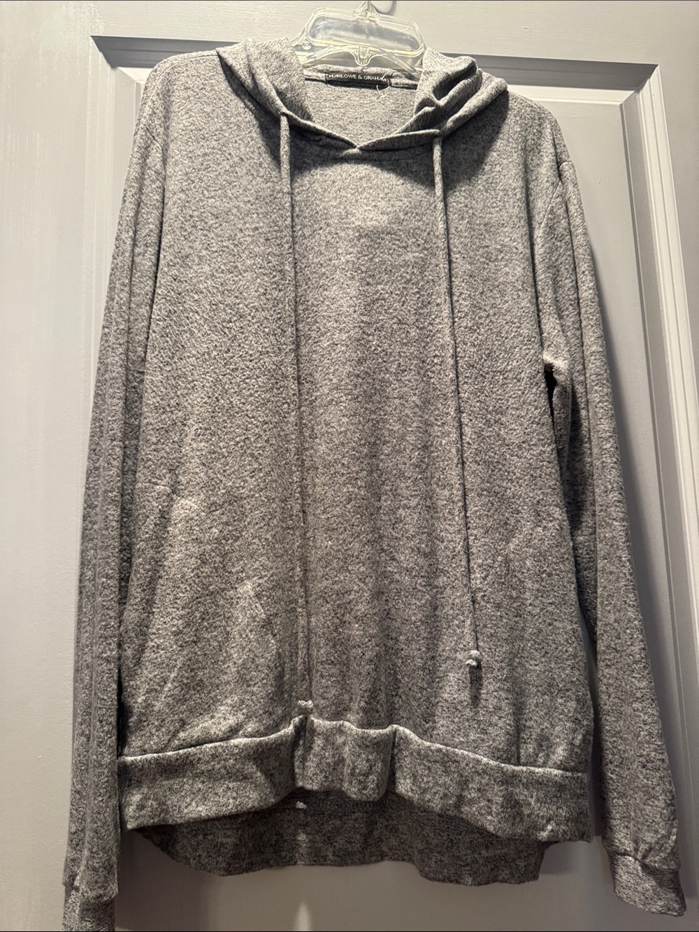 Harlowe & Graham Heather Gray Hooded Pullover